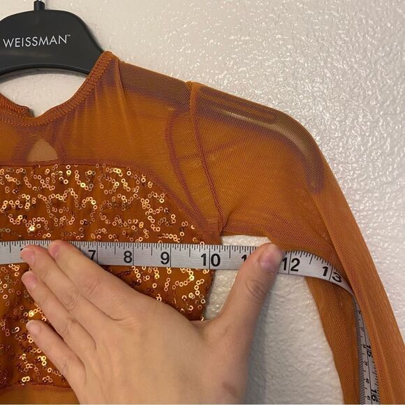 Weissman solo Dance costume orange sequin lyrical Island
10376 SC-Small child 6 - Picture 9 of 12